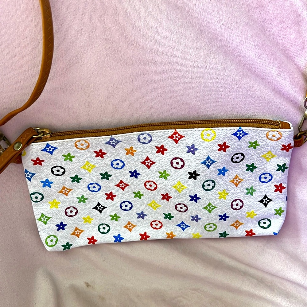 Multi color monogram bag